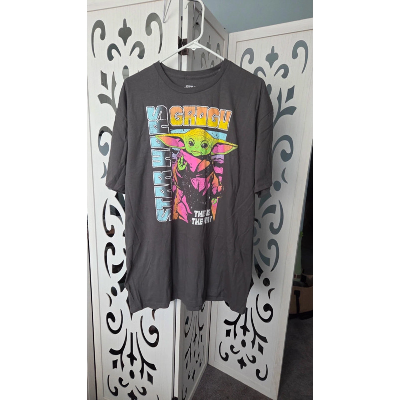 Star Wars Grogu This Is The Way Neon Graphic Tee Nwt Xl Mad Engine